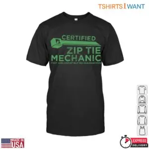 Green Wrench T Shirt DIY Zip Tie Mechanic Humor Tee 1 1.jpg
