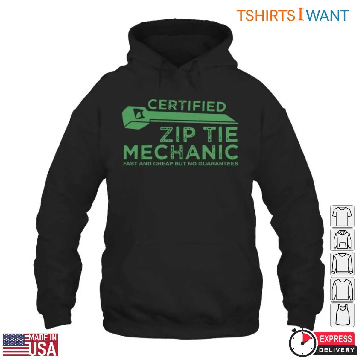 Green Wrench T Shirt DIY Zip Tie Mechanic Humor Tee 4 1.jpg