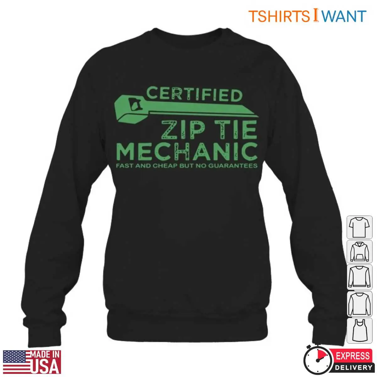 Green Wrench T Shirt DIY Zip Tie Mechanic Humor Tee 6 1.jpg