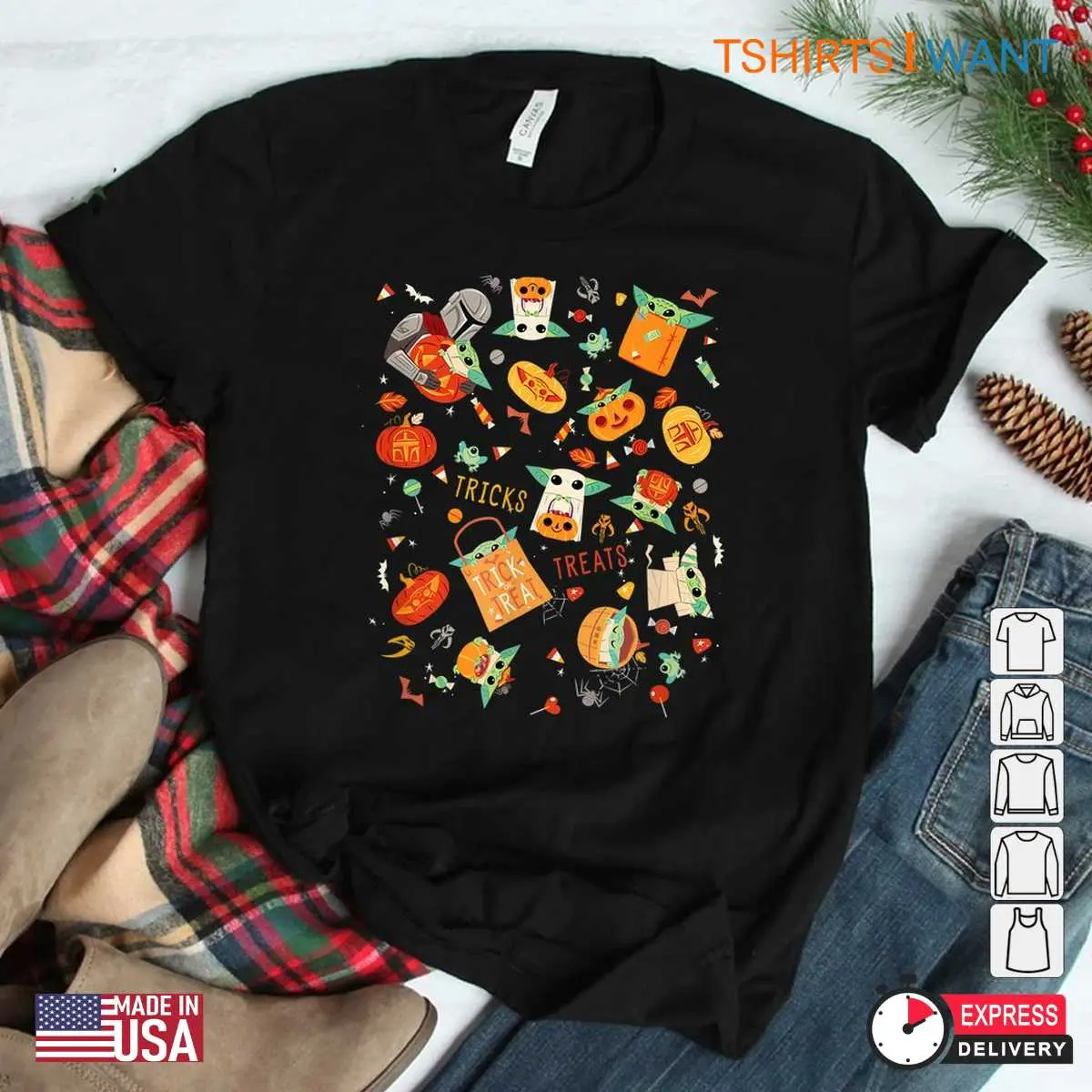 Grogu Halloween Shirt: The Mandalorian And Grogu Halloween Costume Tee 11 Grogu Halloween Tee Mockup