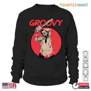 Groovy Leatherface Chainsaw T-Shirt - Texas Chainsaw Massacre Inspired Design 6 Groovy Leatherface Chainsaw T Shirt Texas Chainsaw Massacre Inspired Design 2 1.jpg