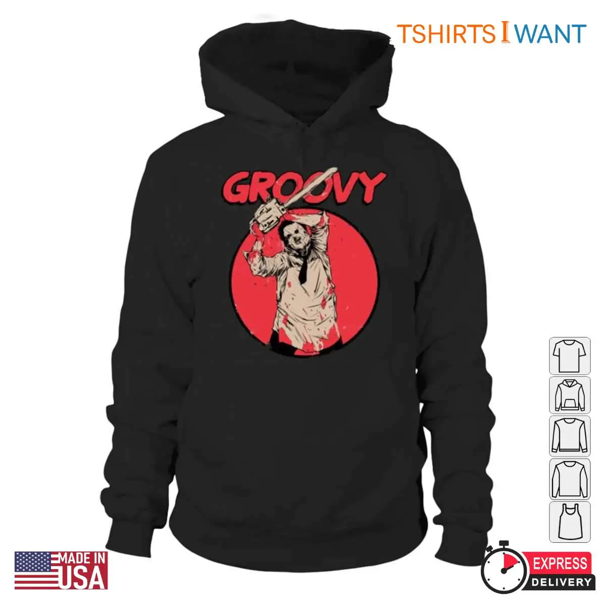 Groovy Leatherface Chainsaw T-Shirt - Texas Chainsaw Massacre Inspired Design 3 Groovy Leatherface Chainsaw T Shirt Texas Chainsaw Massacre Inspired Design 3 1.jpg