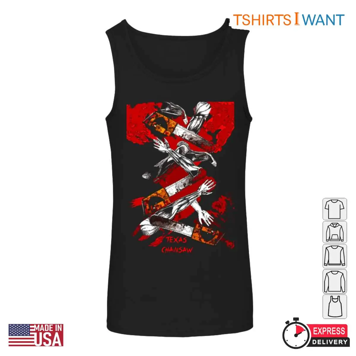 Gruesome Texas Chainsaw T-Shirt - Horror Movie Graphic Tee with Chainsaws and Severed Limbs 5 Gruesome Texas Chainsaw T Shirt Horror Movie Graphic Tee with Chainsaws and Severed Limbs 5 1.jpg