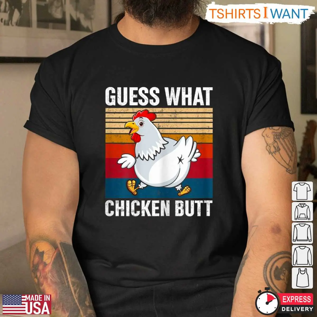 Guess What Chicken Butt Retro Farming T-Shirt 9 Guess What Chicken Butt Retro Farming T-Shirt Detail