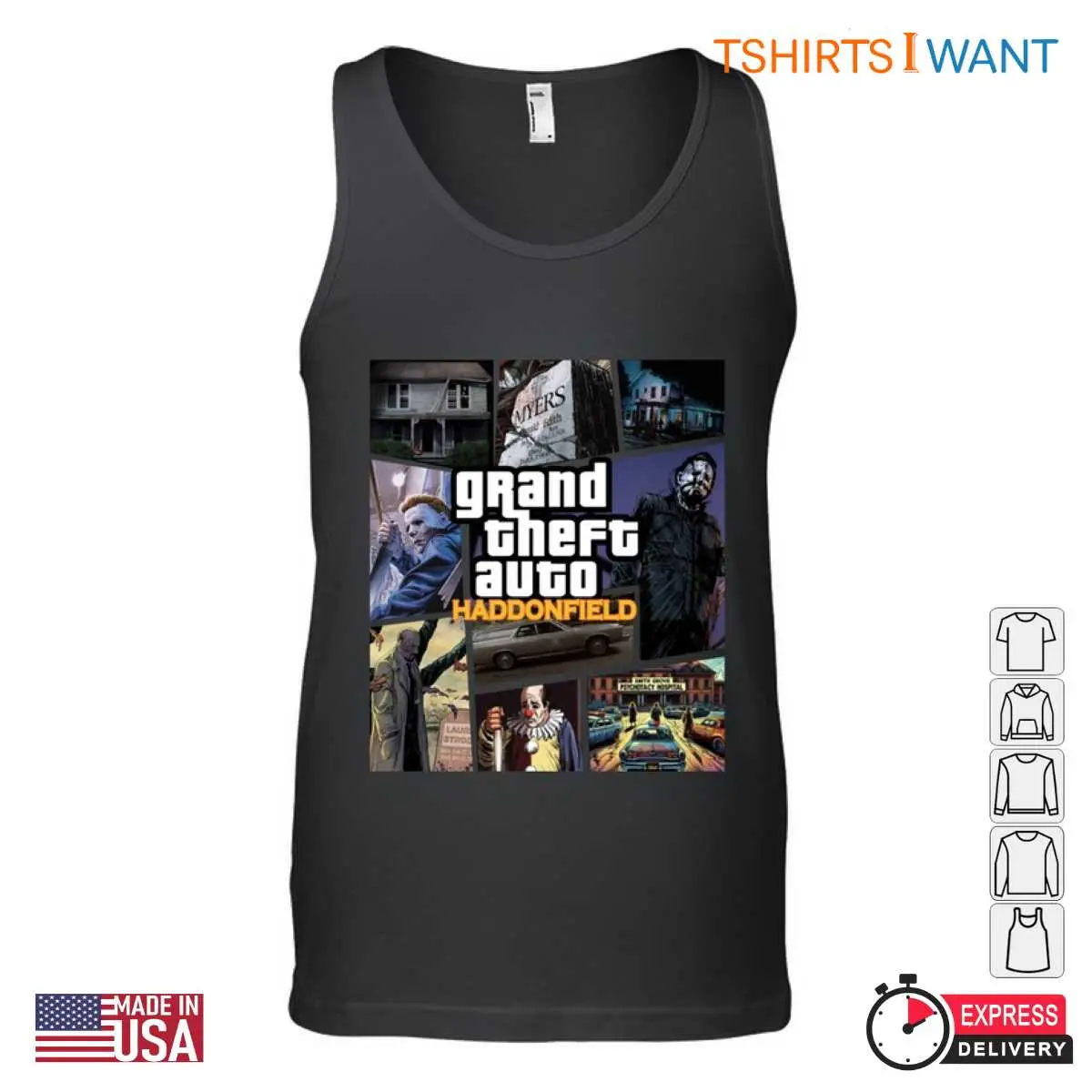 Haddonfield T Shirt GTA Horror Mashup Design 1