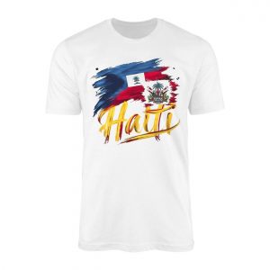 Haiti Pride T Shirt E28093 Colorful Flag Brush Stroke Haitian Heritage Tee 1.jpg