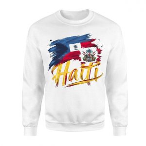 Haiti Pride T Shirt E28093 Colorful Flag Brush Stroke Haitian Heritage Tee 3.jpg