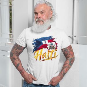 Haiti Pride T Shirt E28093 Colorful Flag Brush Stroke Haitian Heritage Tee 7.jpg