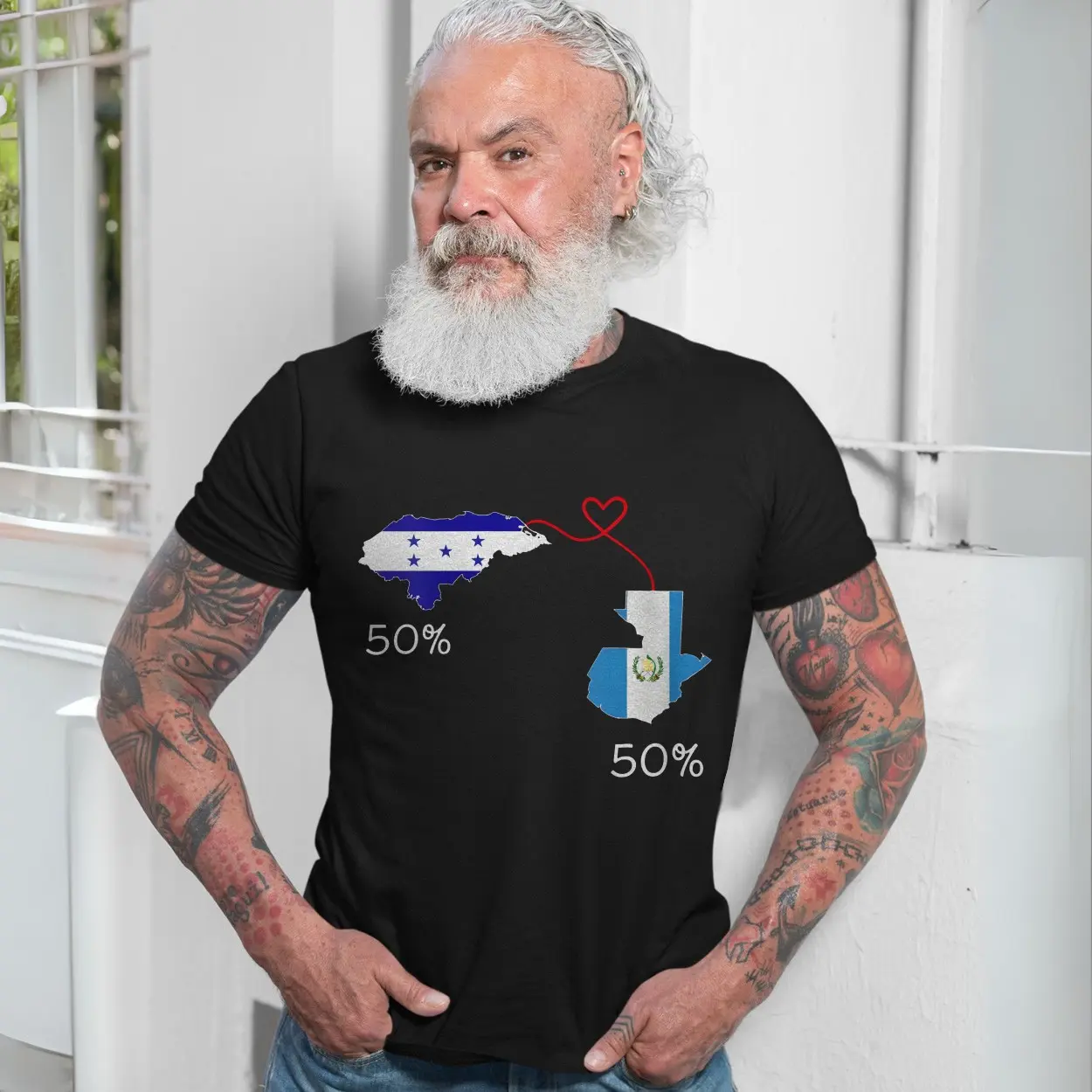 Half Honduran Half Guatemalan T-Shirt Honduras Guatemala Roots 7 Half Honduran Half Guatemalan T Shirt Honduras Guatemala Roots 7 1.jpg