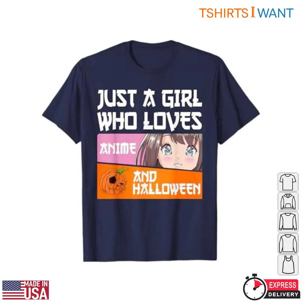 Halloween Anime Girl Cute Manga Pumpkin T Shirt 2 1.jpg