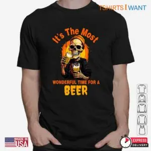 Halloween Beer Shirt: It's The Most Wonderful Time For A Beer Halloween Tee 6 Halloween Beer Shirt Wonderful Time for Brews 2 1.jpg