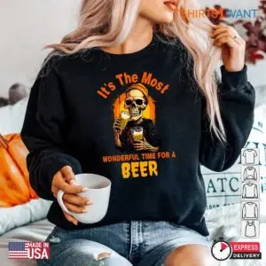 Halloween Beer Shirt: It's The Most Wonderful Time For A Beer Halloween Tee 9 Halloween Beer Shirt Wonderful Time for Brews 5 1.jpg
