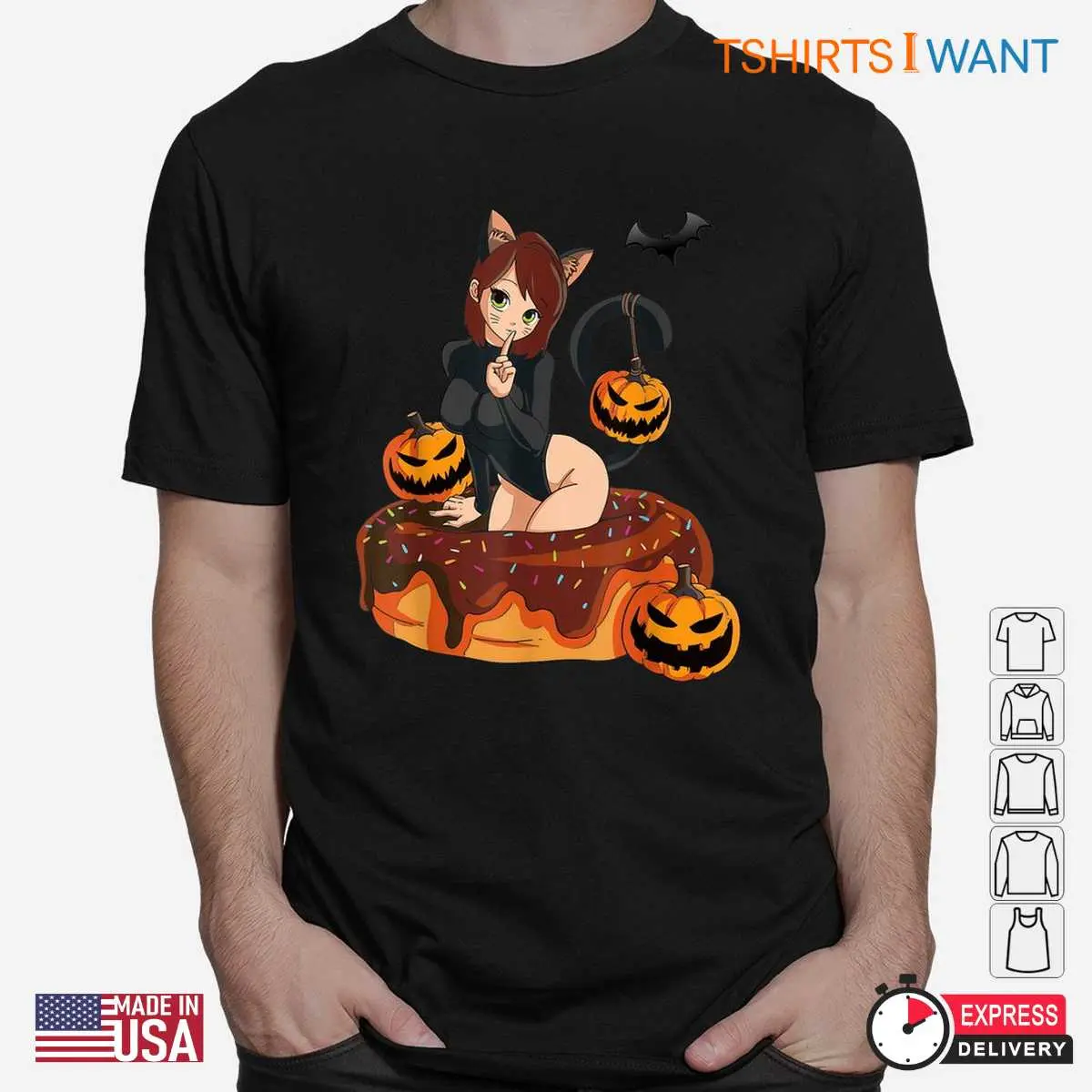Halloween Black Cat Shirt Anime Feline Costume 2 1.jpg