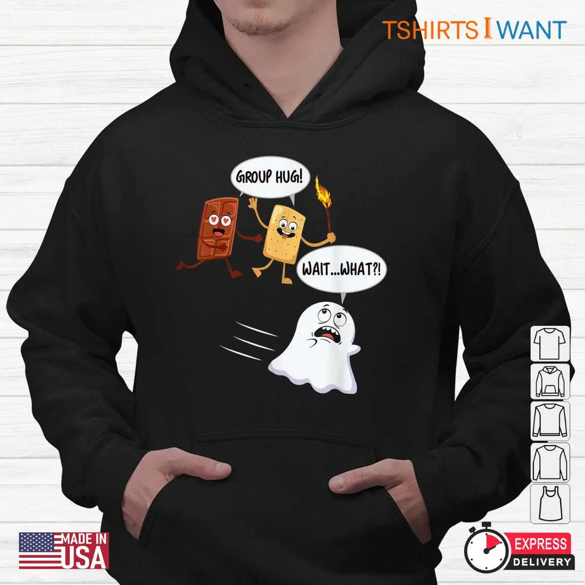 Halloween Camping Shirts: S'mores Marshmallow Ghost Funny Camping Halloween Tee 4 Halloween Camping Shirts Smores Ghost Campfire 4 1.jpg