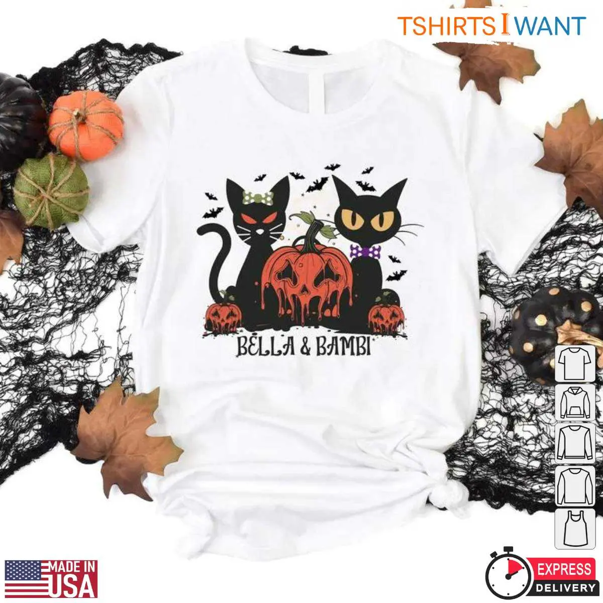 Halloween Cat Bella & Bimbi Pumpkin T-Shirt 2 Halloween Cat Bella Bimbi Pumpkin T Shirt 2 1.jpg