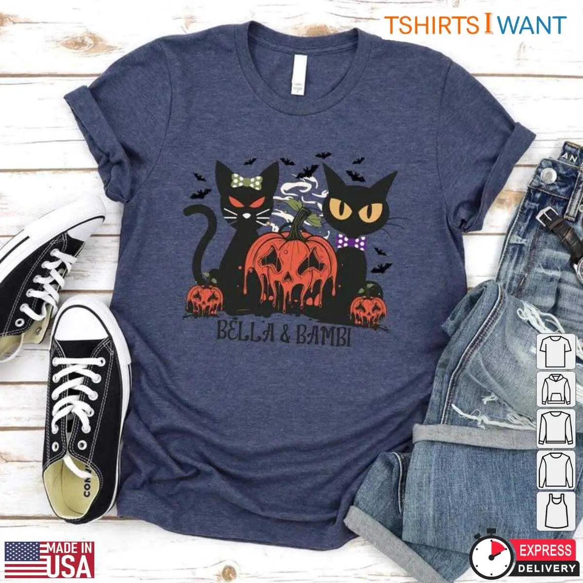 Halloween Cat Bella & Bimbi Pumpkin T-Shirt 4 Halloween Cat Bella Bimbi Pumpkin T Shirt 4 1.jpg