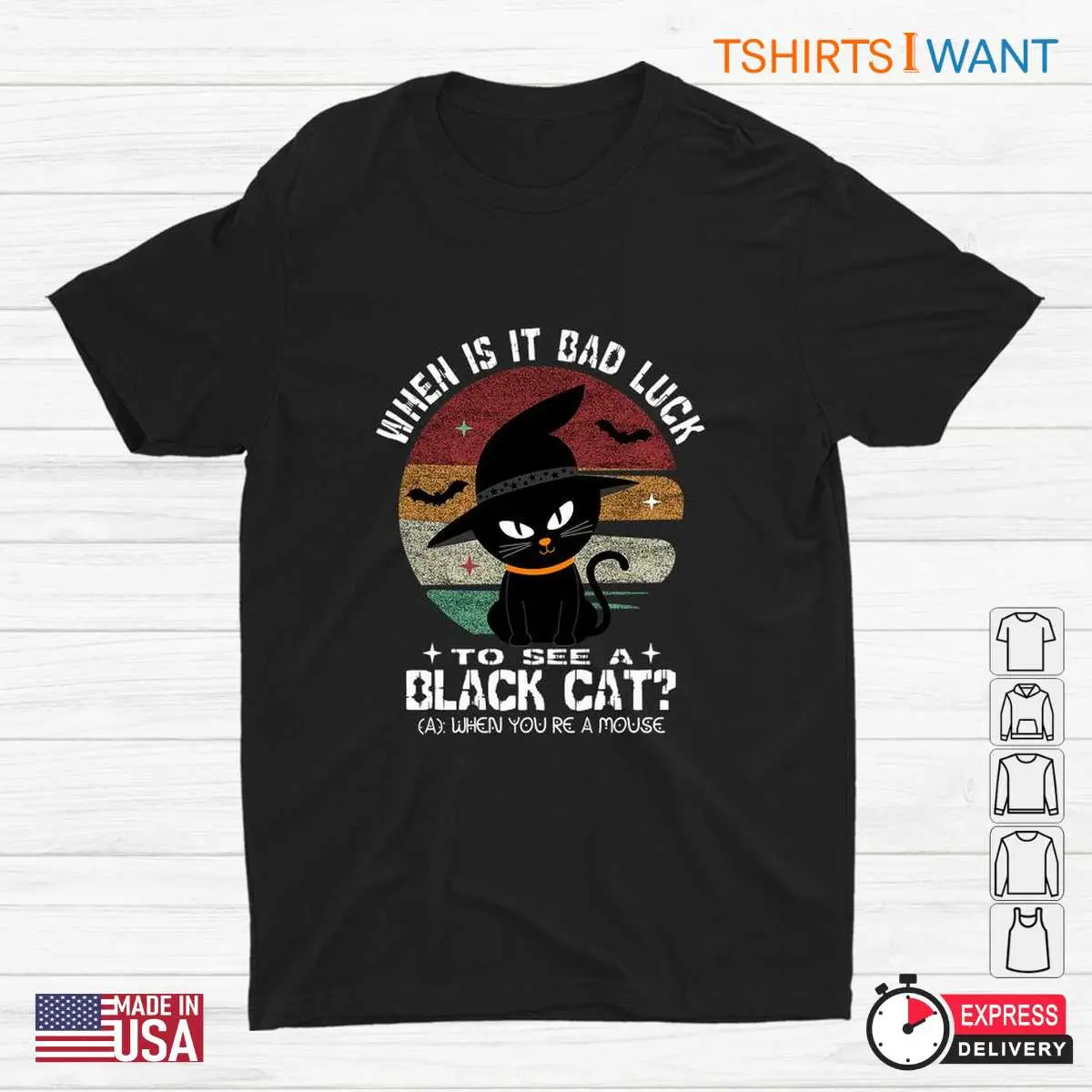 Halloween Cat Jokes: Silly Riddles And Jokes Bad Luck Black Cat Mouse Halloween Tee 12 Halloween Cat Jokes Silly Feline Riddles 1