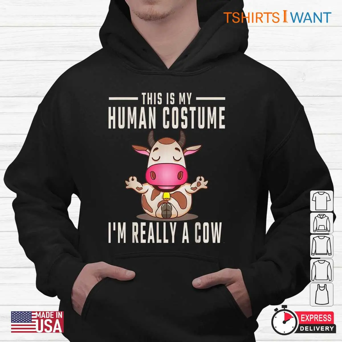 Halloween Cow Shirt Human Disguise Bovine Tee 4 1.jpg