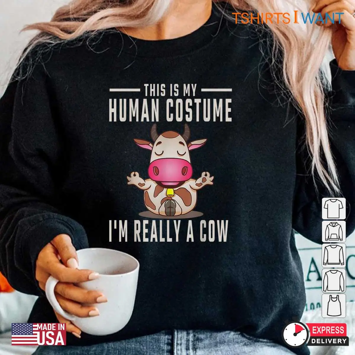 Halloween Cow Shirt Human Disguise Bovine Tee 6 1.jpg