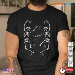 Halloween Dance Shirt: Dance Of Death Macabre Skeleton Skull Costume 8 Halloween Dance Shirt Macabre Skeleton Ball Tee 4 1.jpg
