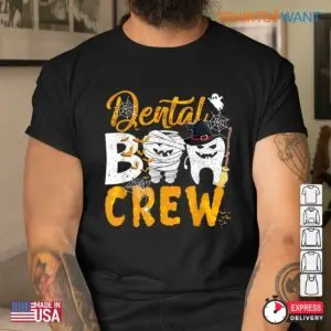 Halloween Dental Shirts: Dental Boo Crew Funny Dentist Assistant Costume 8 Halloween Dental Shirts Boo Crew Dentist Tee 4 1.jpg