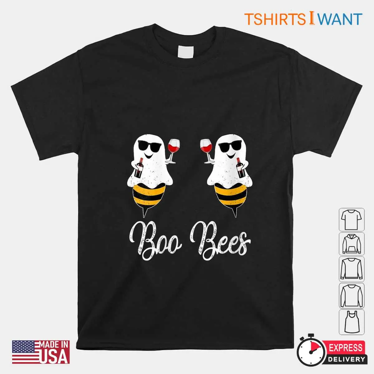 Halloween Drinking Shirts: Boo Bees Couples Wine Halloween Costume Tee 10 Boo Bees Couples Wine Halloween Costume Tee