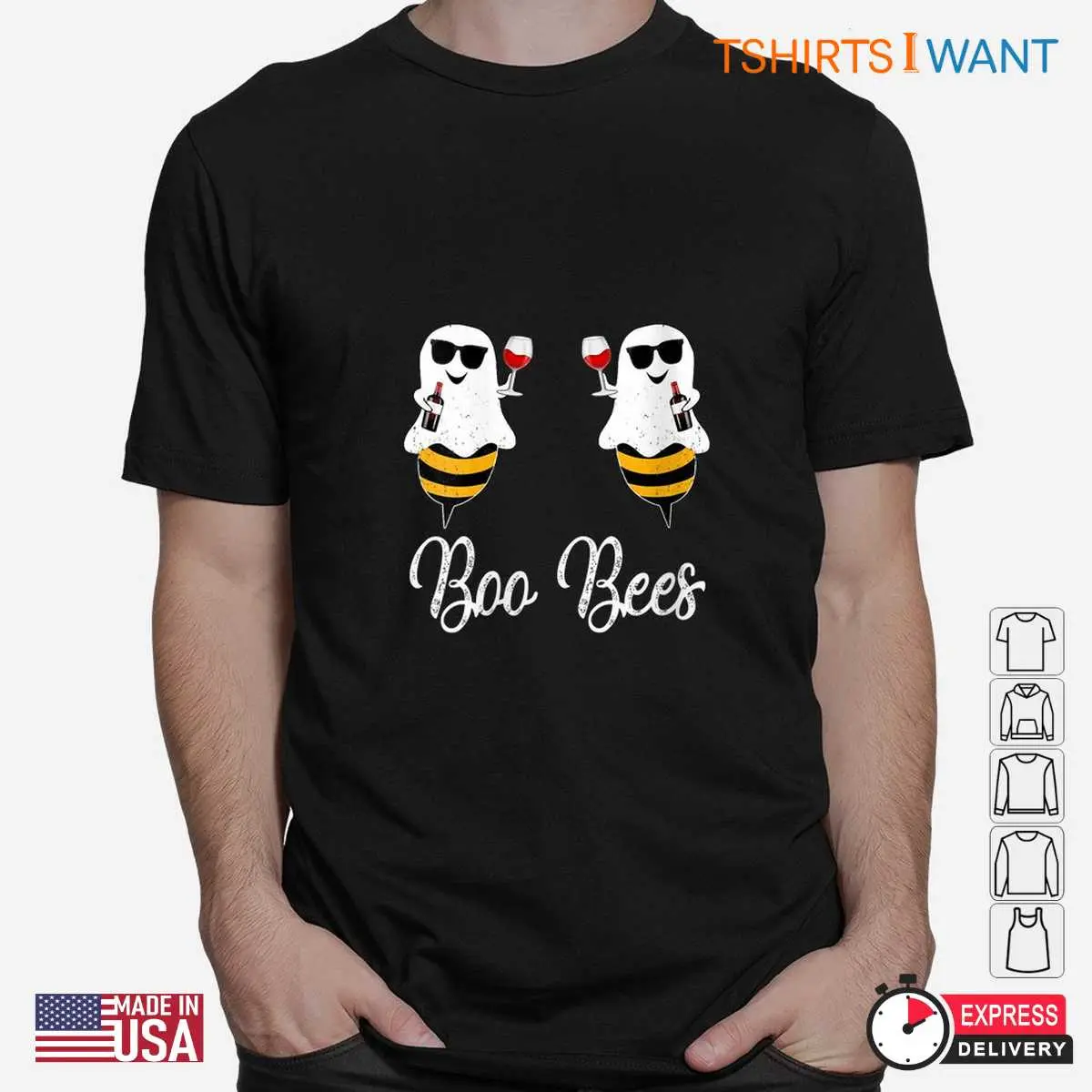 Halloween Drinking Shirts Boo Bees Wine Costume Tee 2 1.jpg