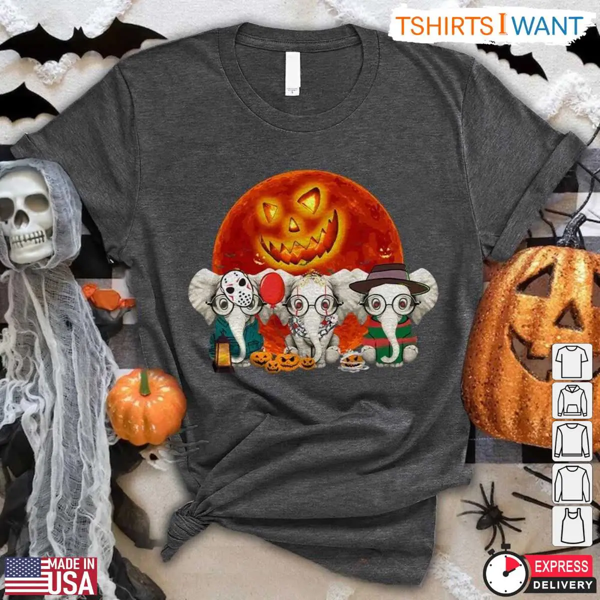 Halloween Elephants T-Shirt – Cute Horror Movie Character Elephants Graphic Tee 3 Halloween Elephant T Shirt Cute Horror Movie Character Elephants Graphic Tee 3 1 1.jpg