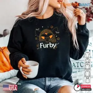 Halloween Furby: Spooky Pumpkin Furby Halloween Costume Shirt 9 Halloween Furby Spooky 90s Toy Tee 5 1.jpg