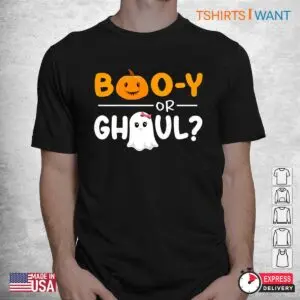 Halloween Gender Reveal Shirts: Boo Y or Ghoul Baby Shower Party Costume 5 Halloween Gender Reveal Shirts Boo or Ghoul Baby Shower Tee 2 1.jpg