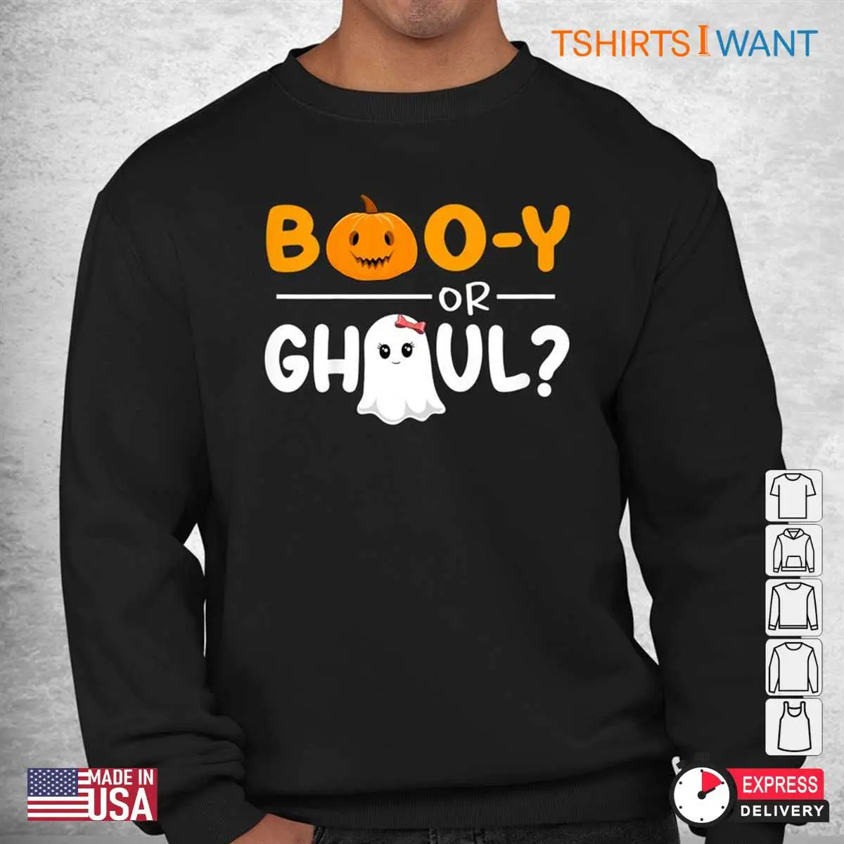 Halloween Gender Reveal Shirts: Boo Y or Ghoul Baby Shower Party Costume 9 Halloween Baby Shower Party Costume Tee