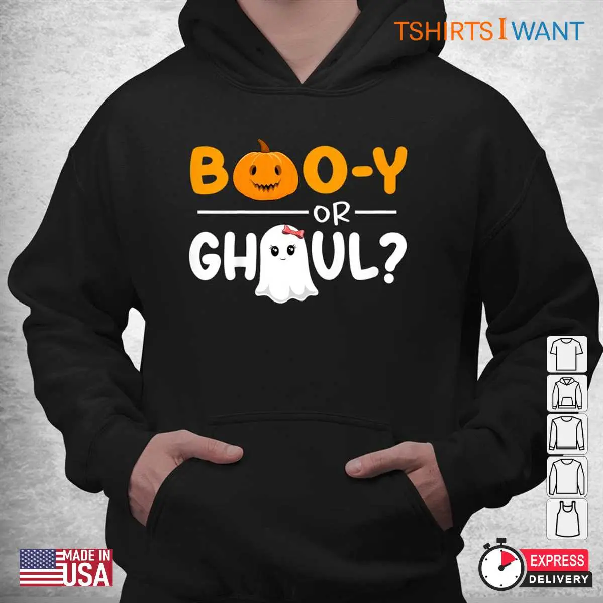 Halloween Gender Reveal Shirts Boo or Ghoul Baby Shower Tee 4 1.jpg