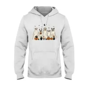 Halloween Ghost Dogs Sweatshirt Cute and Spooky Pet Costume Design 1