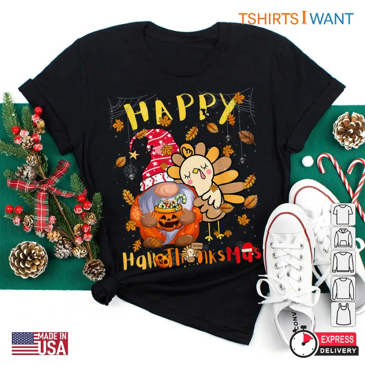 Halloween Gnomes Shirt Hallothanksmas Gnome Tee 2 1.jpg