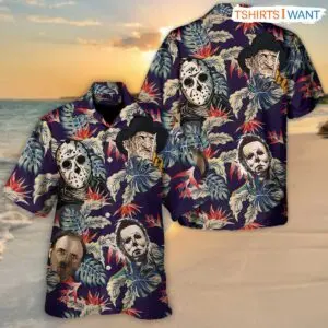 Halloween Hawaiian Shirt with Horror Characters - Summer Edition 3 Halloween Hawaiian Shirt with Horror Characters 2 1.jpg