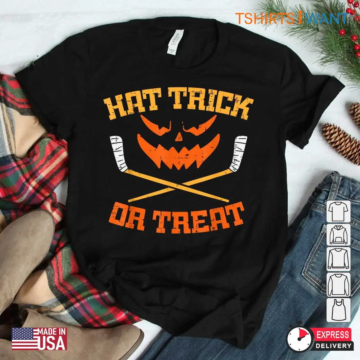 Halloween Hockey Shirts: Hat Trick Or Treat Ice Hockey Halloween Costume 11 Halloween hockey shirts