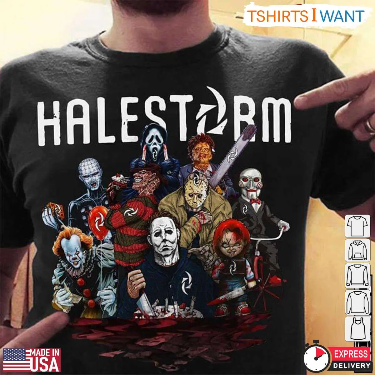 Halloween Horror Icons T Shirt E28093 Halestorm Horror Characters 1.jpg