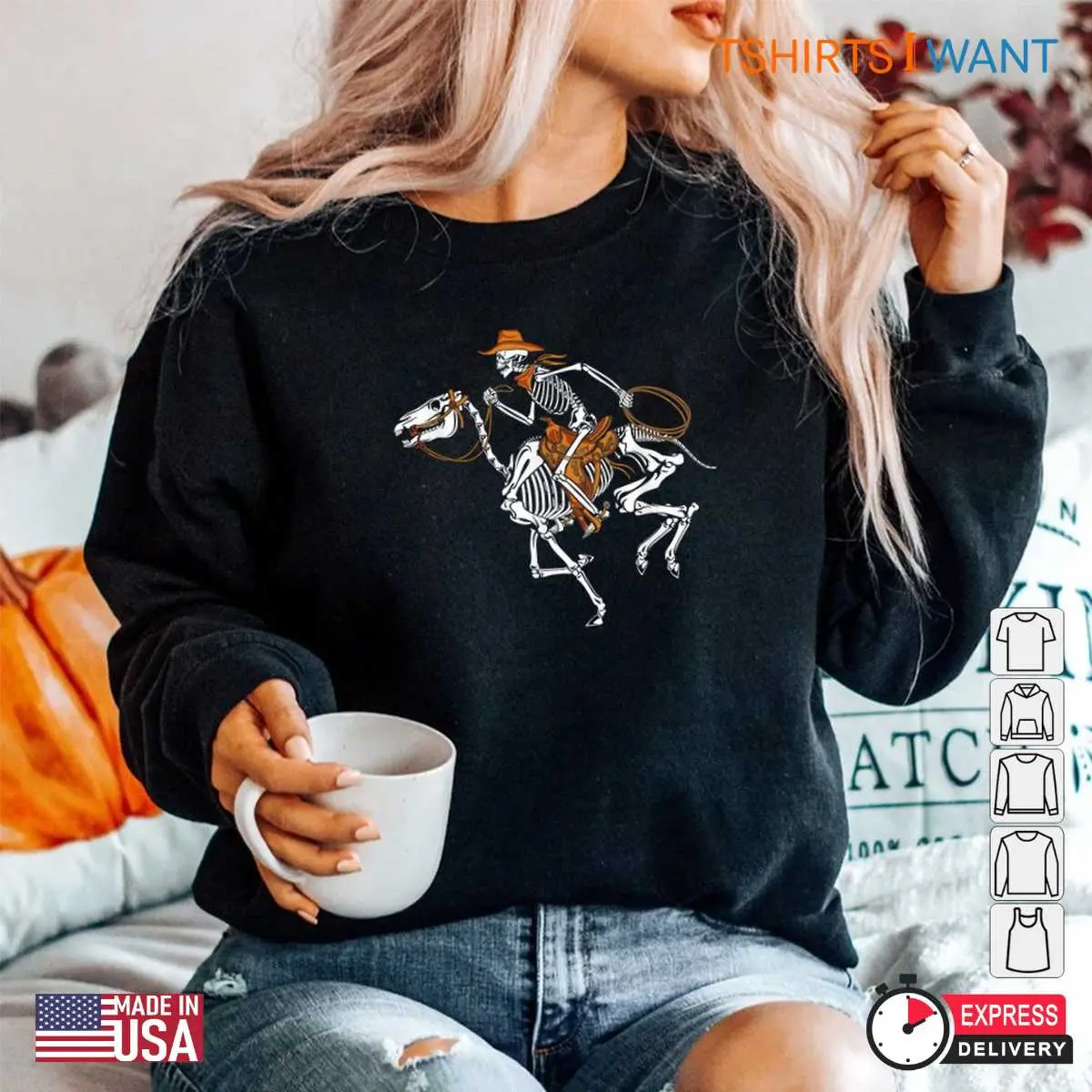 Halloween Horse Shirt Skeleton Cowboy Rider 5 1.jpg
