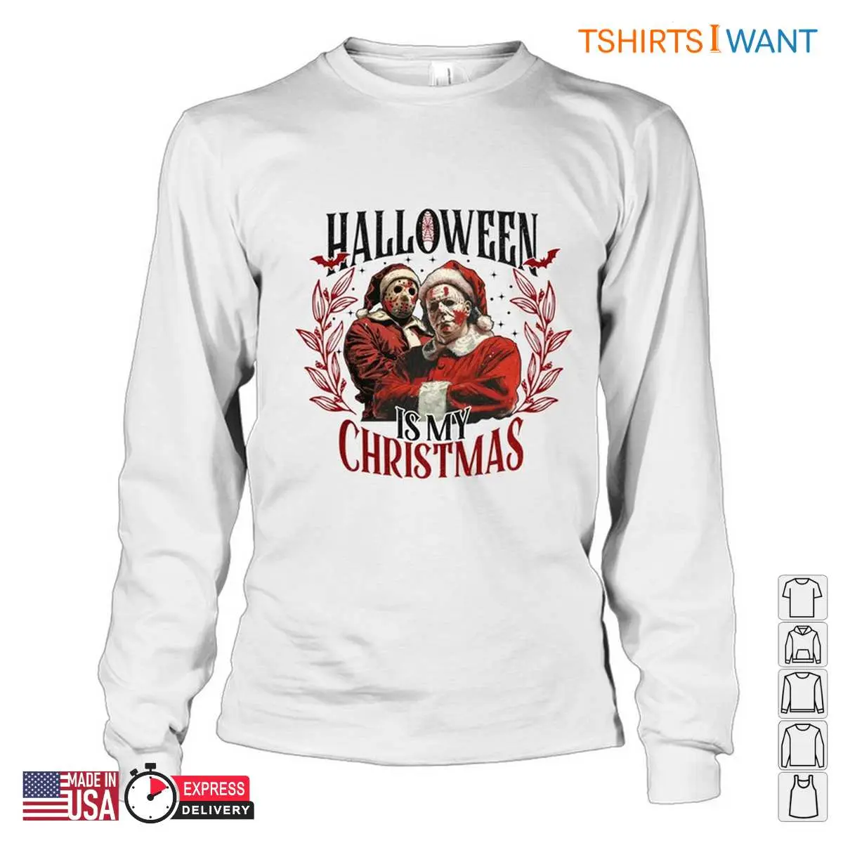 Halloween Is My Christmas Festive Horror Design Tee 5 1.jpg