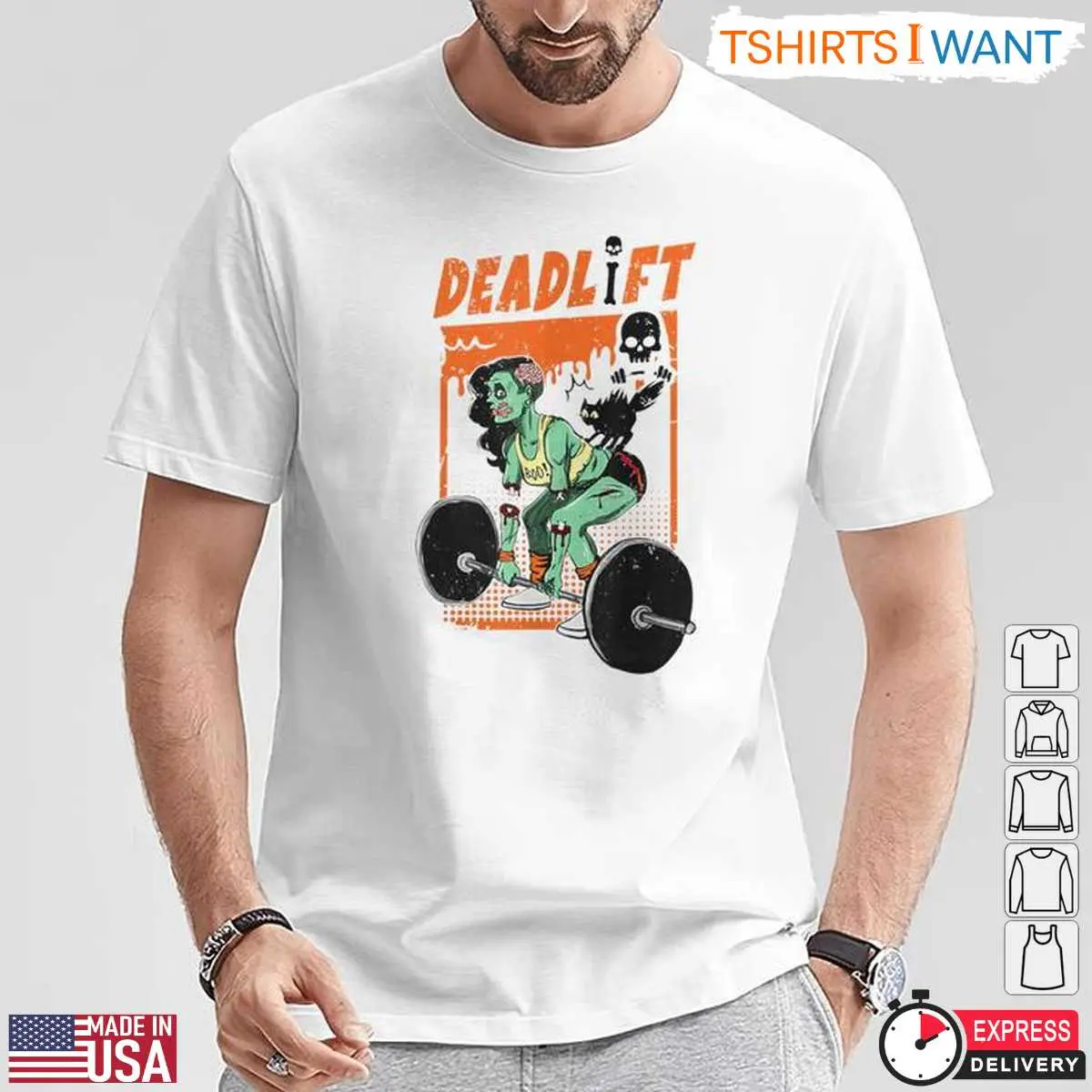 Halloween Lifting Shirt – Zombie Deadlift Workout T-Shirt for Gym Lovers 17 Halloween Lifting Shirt Detail