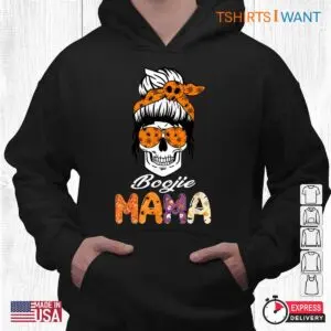 Halloween Mama Shirt: Boojie Mama Monster Skull Messy Bun Halloween Tee 7 Halloween Mama Shirt Monster Mom Skull Tee 4 1.jpg