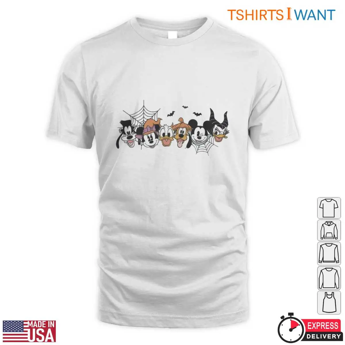Halloween Mickey and Friends T Shirt E28093 Spooky Disney Character Costume Tee 1.jpg