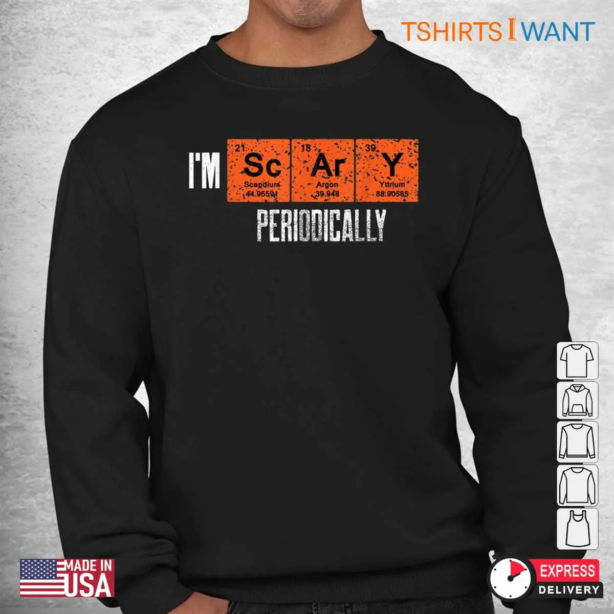 Halloween Periodic Table: I'm Scary Periodically Elements Halloween Costume 3 Halloween Periodic Table Spooky Elements Tee 3 1.jpg