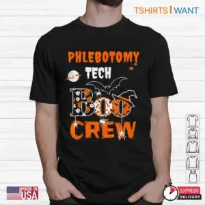 Halloween Phlebotomy Shirts: Phlebotomy Tech Boo Crew Ghost Halloween Costume 7 Halloween Phlebotomy Shirts Blood Tech Boo Crew Tee 2 1.jpg