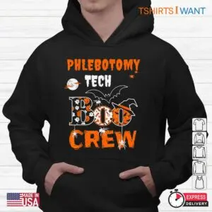 Halloween Phlebotomy Shirts: Phlebotomy Tech Boo Crew Ghost Halloween Costume 9 Halloween Phlebotomy Shirts Blood Tech Boo Crew Tee 4 1.jpg