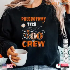 Halloween Phlebotomy Shirts: Phlebotomy Tech Boo Crew Ghost Halloween Costume 11 Halloween Phlebotomy Shirts Blood Tech Boo Crew Tee 6 1.jpg