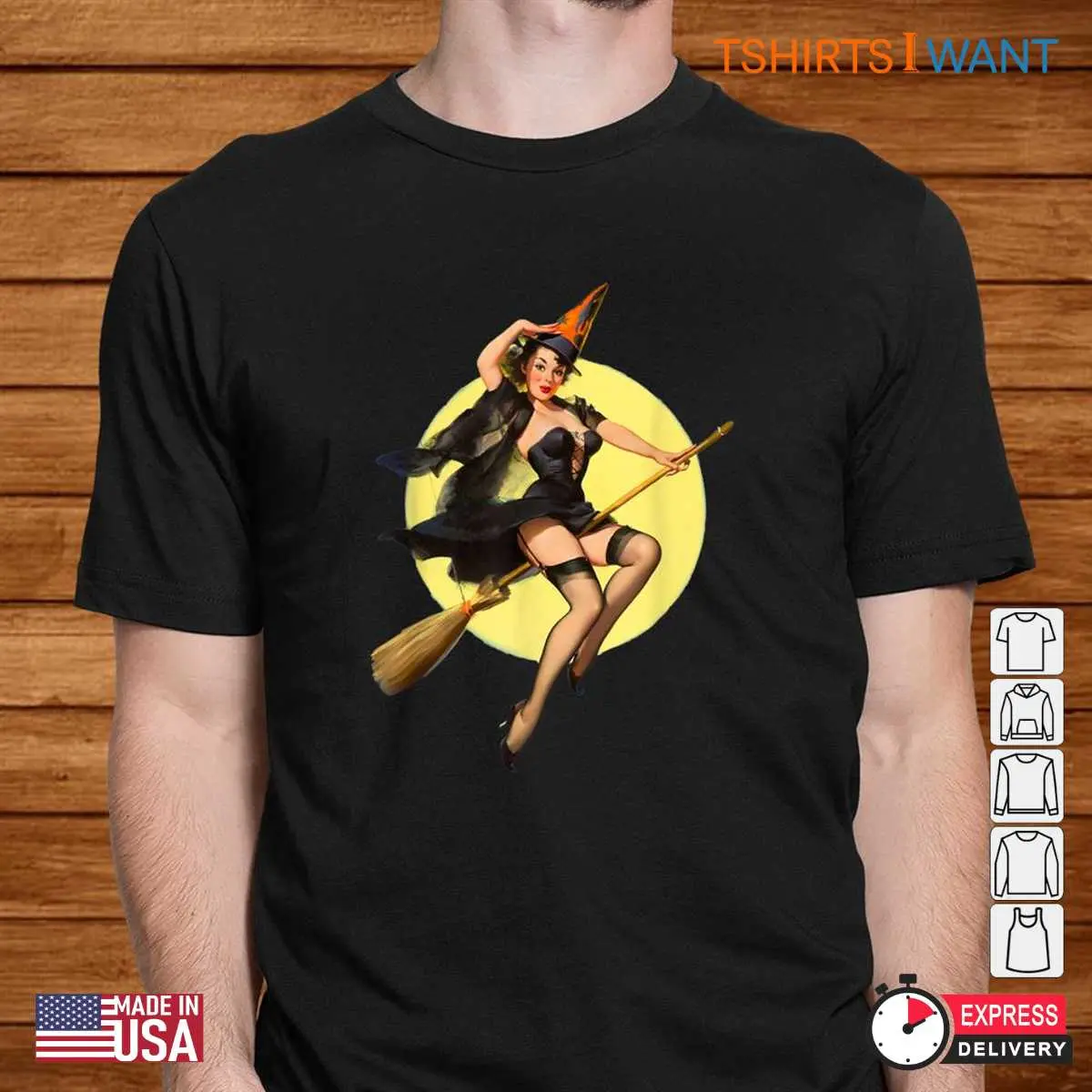 Halloween Pinup Vintage Witch Pin Up Tee 2 1.jpg