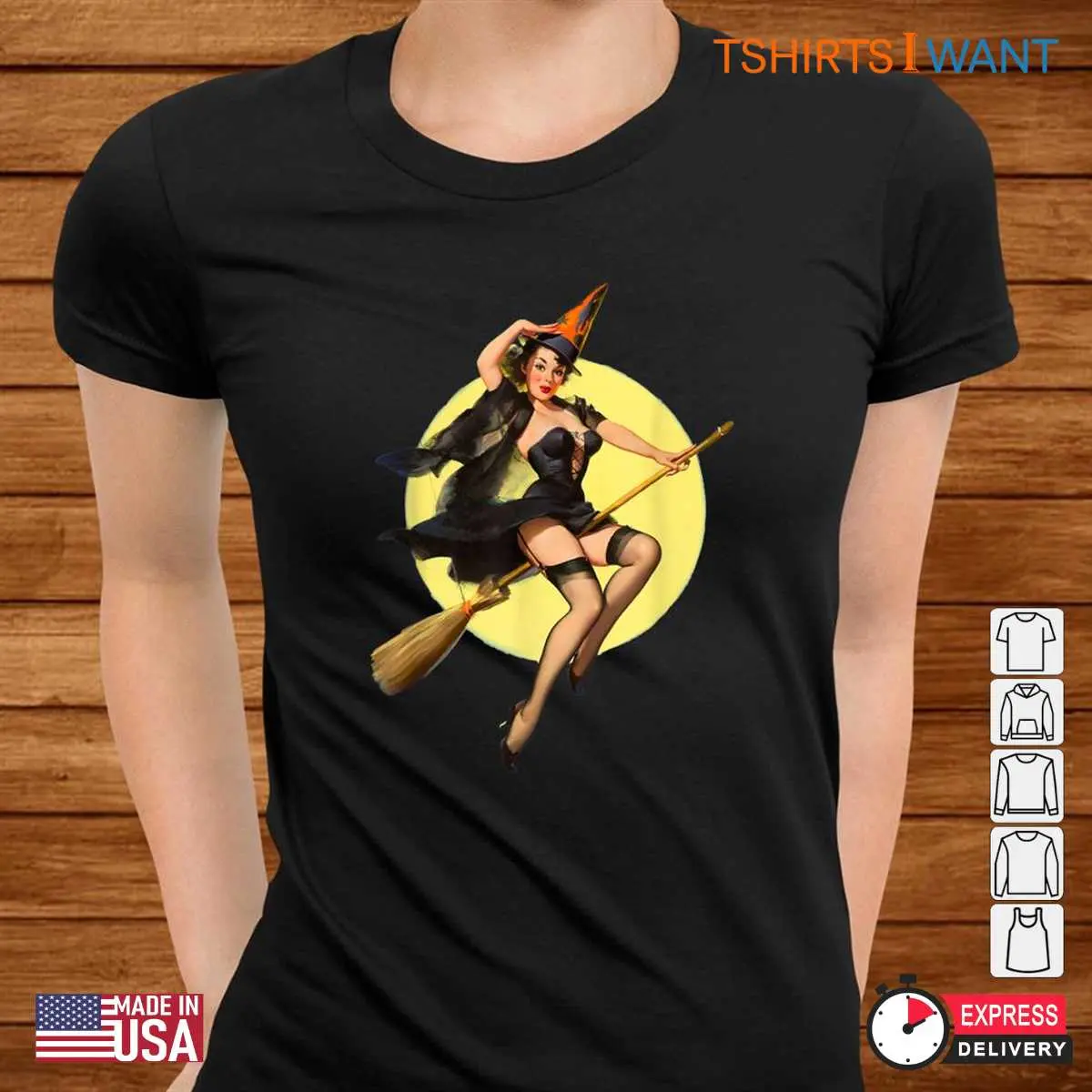 Halloween Pinup Vintage Witch Pin Up Tee 3 1.jpg