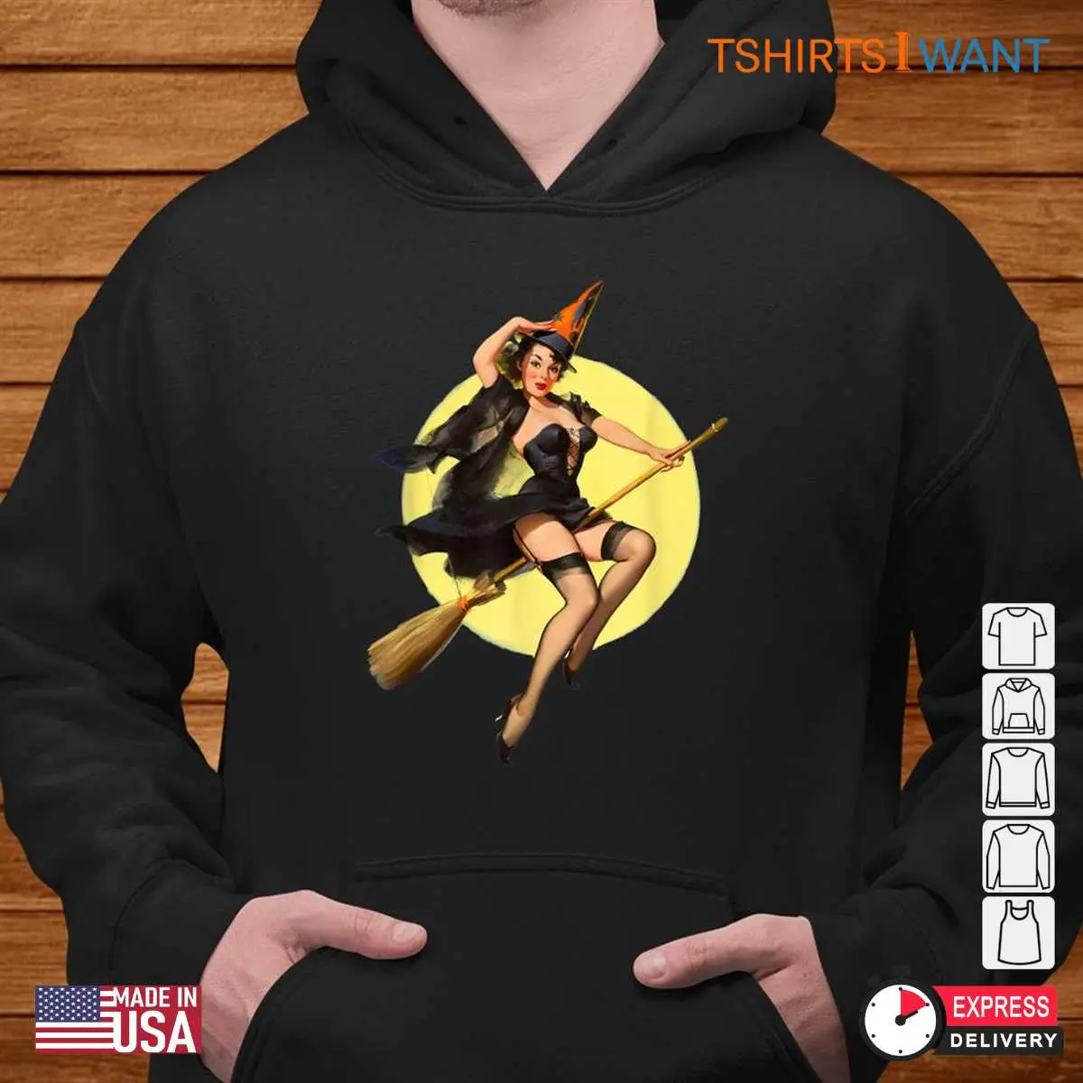 Halloween Pinup Vintage Witch Pin Up Tee 4 1.jpg
