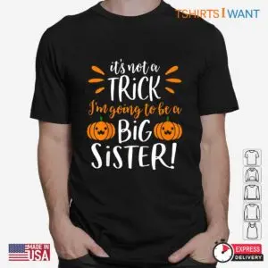 Halloween Pregnancy Announcement Shirt: Big Sister Halloween Pregnancy Reveal Tee 6 Halloween Pregnancy Announcement Shirt Big Sister Reveal Costume 2 1.jpg